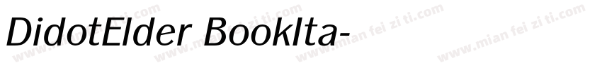 DidotElder BookIta字体转换
